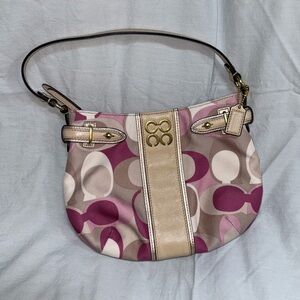 2010 Coach Colette handbag / purse pink and tan. Style: J1020-44800